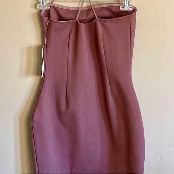NEW Tobi Crisscross Front Strap Bodycon Mini Dress Dusty Rose Size S - Picture 7 of 11